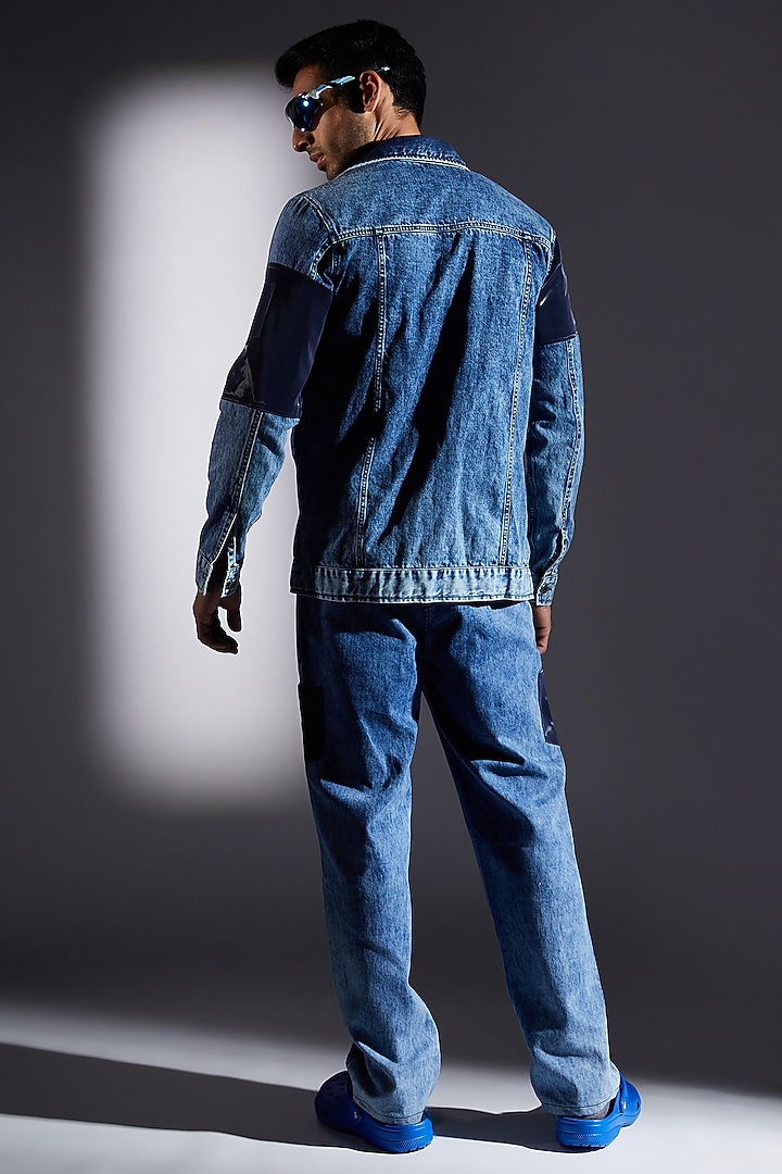Blue Denim Jacket Set by ADK by Avishi Dayal Kalra at Pernia's Pop Up Shop