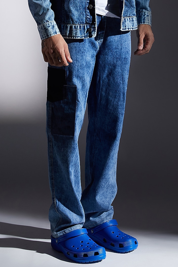 Blue Denim Pants by ADK by Avishi Dayal Kalra at Pernia's Pop Up Shop