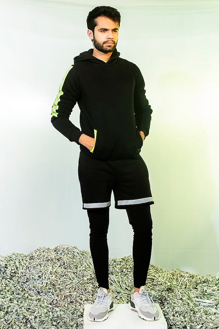 Black Fleece Hoodie by ADK by Avishi Dayal Kalra at Pernia's Pop Up Shop