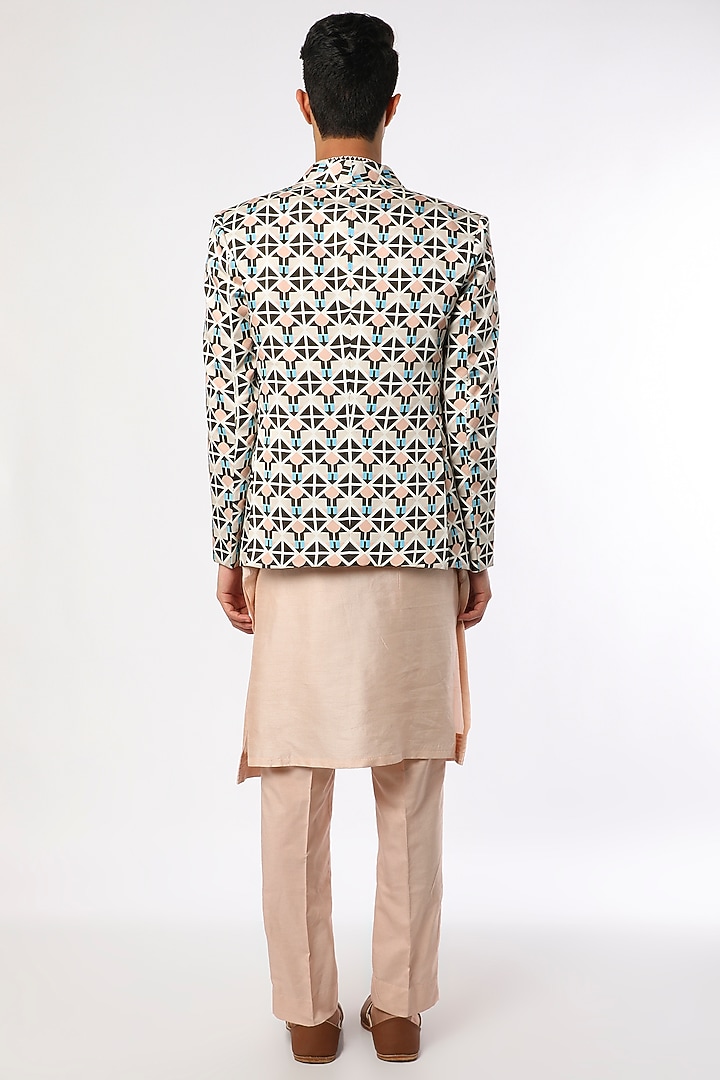 Multi-Colored Printed Blazer Set by Adah Men at Pernia's Pop Up Shop