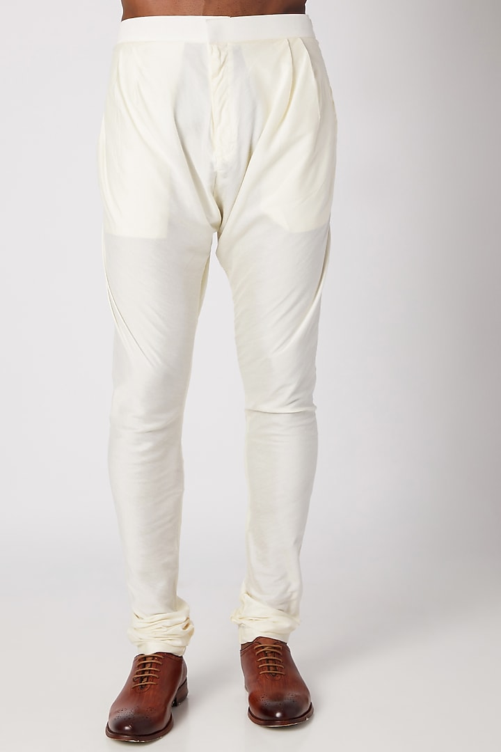 Cream Embroidered Wedding Sherwani Set by Adah Men at Pernia's Pop Up Shop