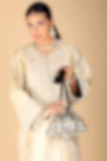 Black Velvet Embellished Potli Bag by Adora by Ankita at Pernia's Pop Up Shop