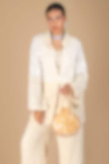 Gold Poly Silk Sequins Embroidered Potli Bag by Adora by Ankita at Pernia's Pop Up Shop
