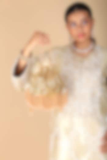 Gold Poly Silk Sequins Embroidered Potli Bag by Adora by Ankita at Pernia's Pop Up Shop