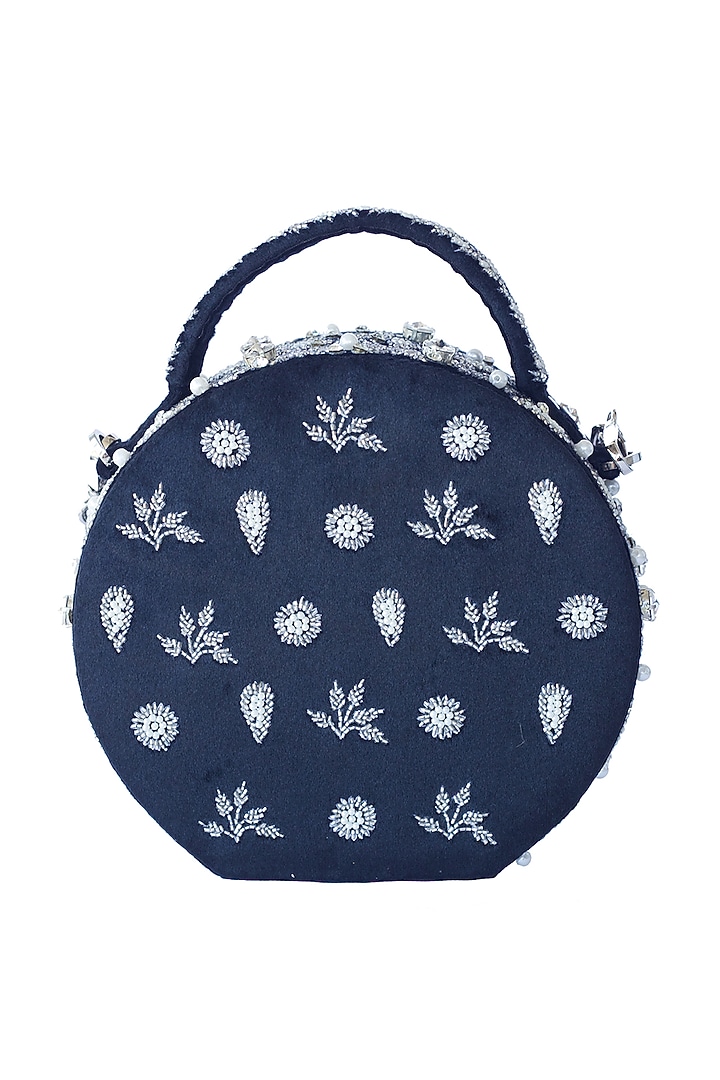 Black Pearl Embroidered Clutch by Adora By Ankita at Pernia's Pop Up Shop