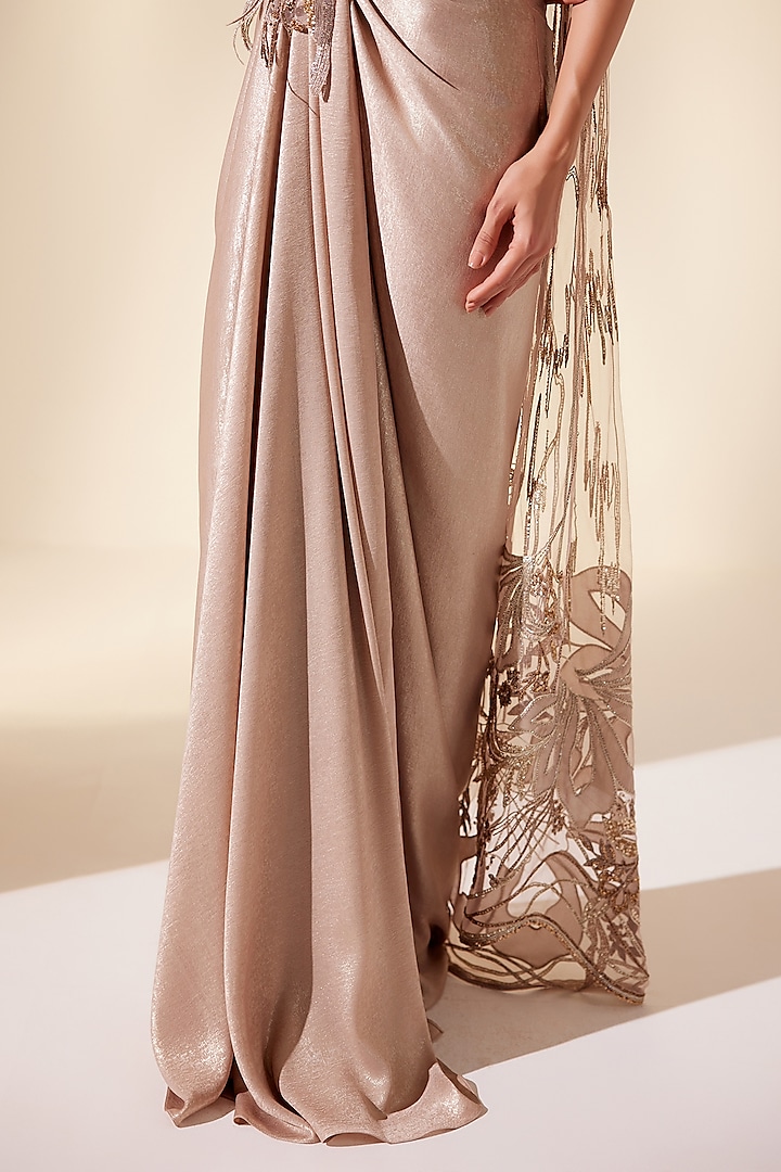 Adaara Couture - Enchanted Olive Drape saree main image 0