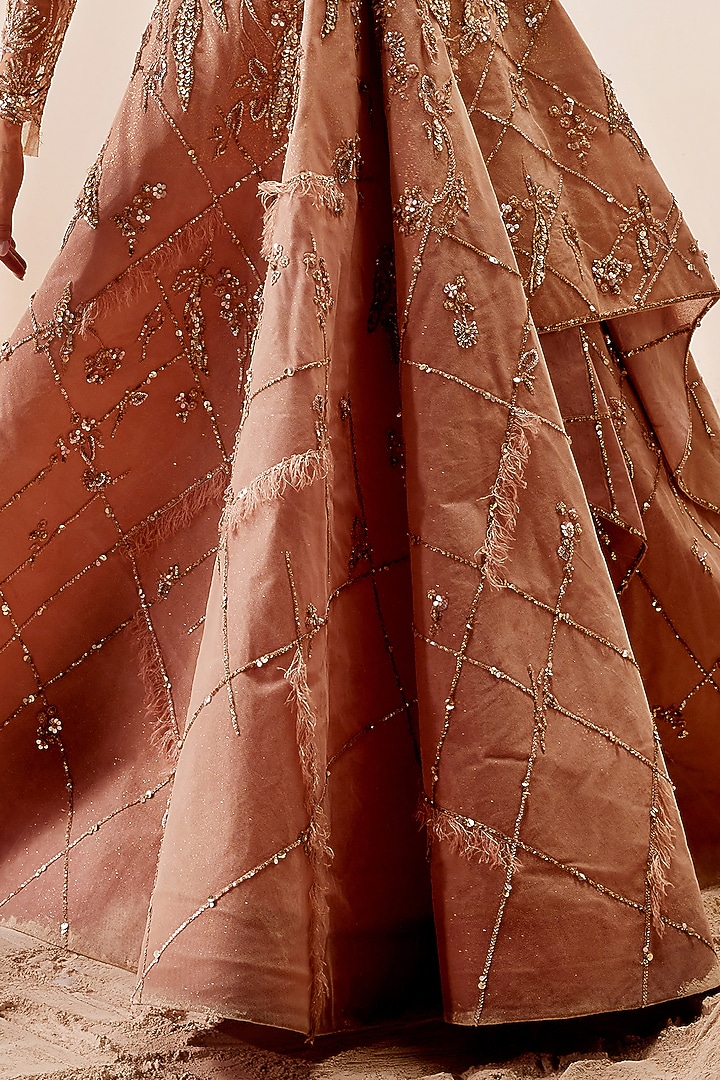 Crystal Pink Hand Embroidered Bridal Gown by Adaara Couture at Pernia's Pop Up Shop