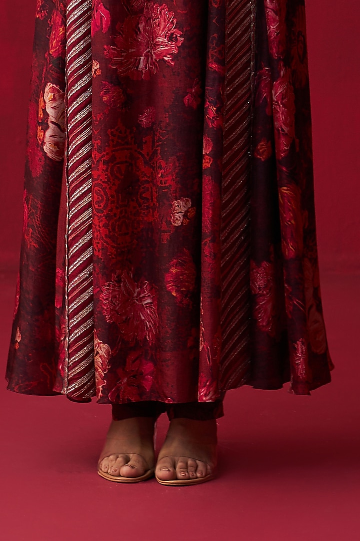 Pink Russian Silk Wedding Sharara Set by Adaara Couture at Pernia's Pop Up Shop