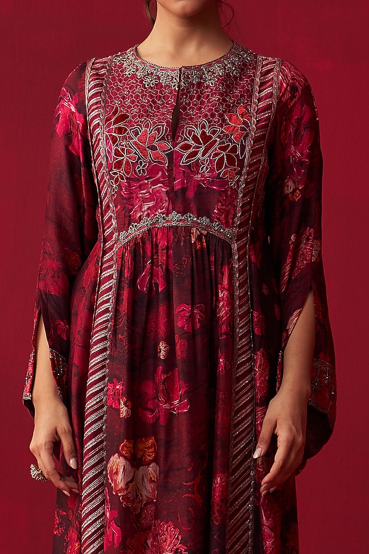 Pink Russian Silk Wedding Sharara Set by Adaara Couture at Pernia's Pop Up Shop