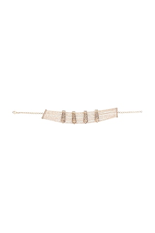 Gold Finish Sea Pearl Handcrafted Necklace In Sterling Silver by Anita Dongre Silver Jewellery