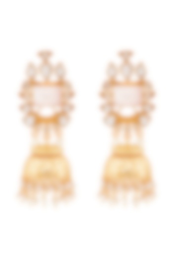 Gold Plated Pearl Jhumka Earrings by Anita Dongre Silver Jewellery