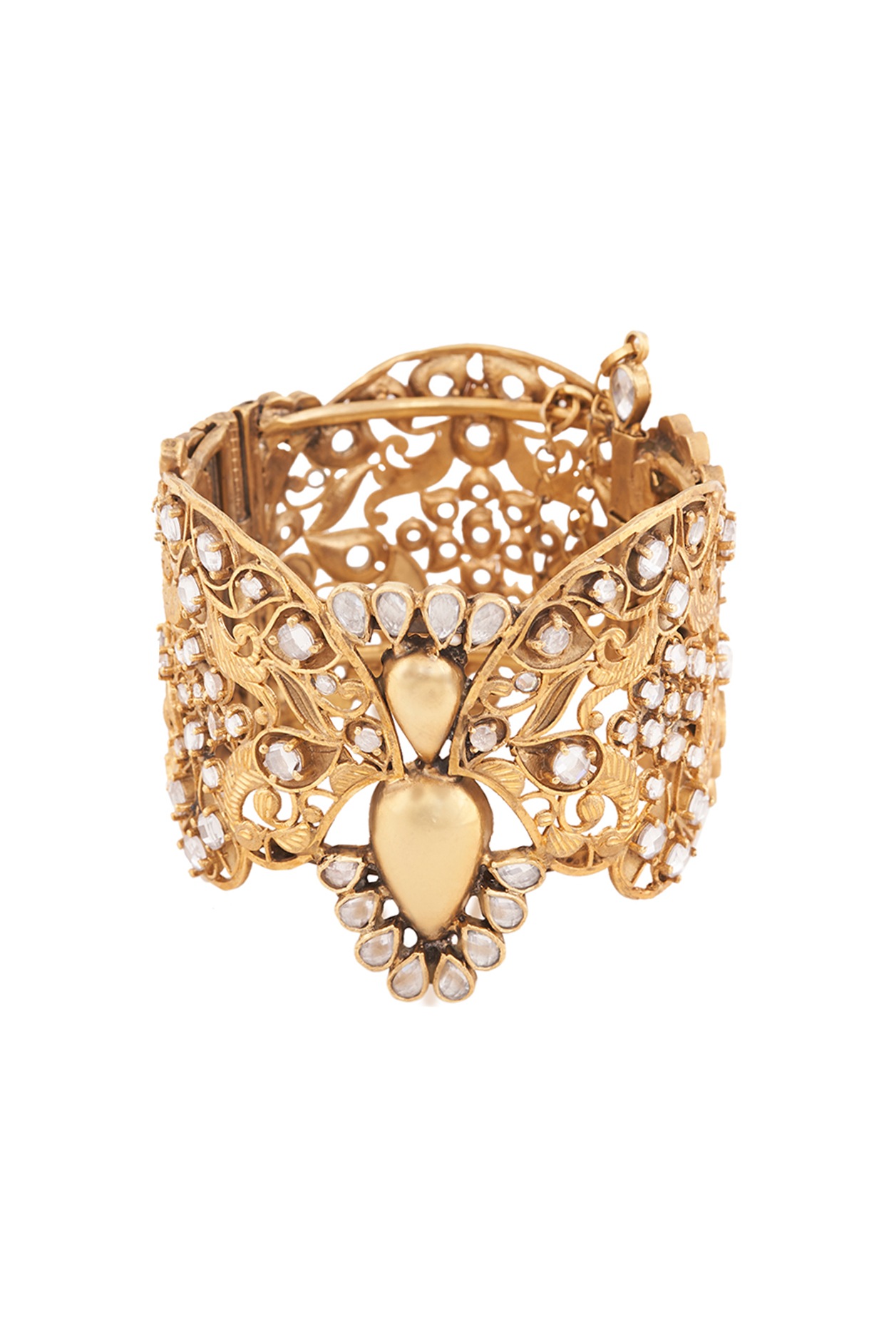 Gold Plated Crystal Katani Bangle by Anita Dongre Silver Jewellery - Main Image