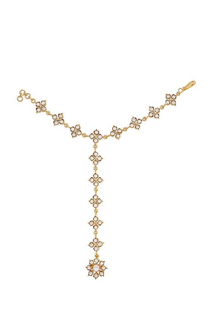 Gold Plated Handcrafted Hathphool by Anita Dongre Silver Jewellery at Pernia's Pop Up Shop