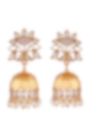 Gold Plated Jhumka Earrings by Anita Dongre Silver Jewellery