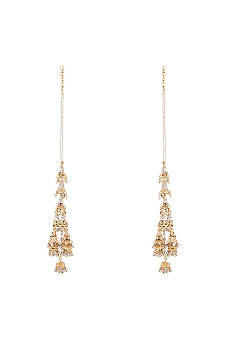 Gold Plated Basum Dangler Earrings by Anita Dongre Silver Jewellery