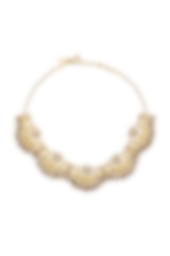 Gold Plated Scallop Collar Necklace by Anita Dongre Silver Jewellery