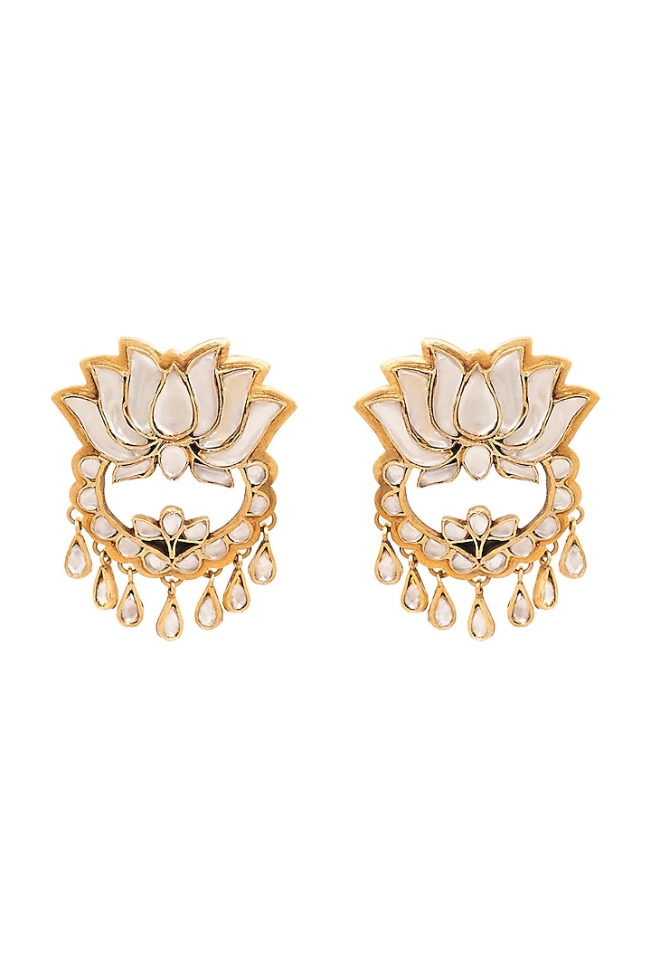 Gold Plated Kamal Earrings by Anita Dongre Silver Jewellery