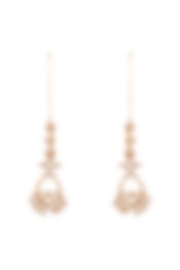 Gold Plated Floral Tali Dangler Earrings by Anita Dongre Silver Jewellery at Pernia's Pop Up Shop
