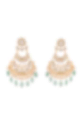 Gold Plated Quartz Stone Mali Earrings by Anita Dongre Silver Jewellery