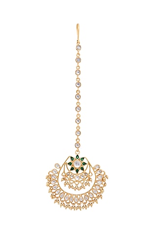 Gold Plated Madha Maang Tikka by Anita Dongre Silver Jewellery