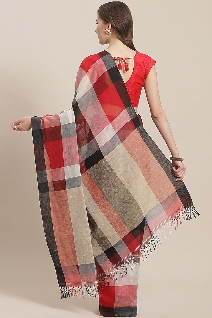 Multi Colored Handloom Cotton Festive Saree by Aditri at Pernia's Pop Up Shop