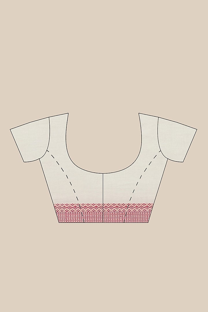 Cream & Pink Embroidered Cotton Festive Saree by Aditri at Pernia's Pop Up Shop