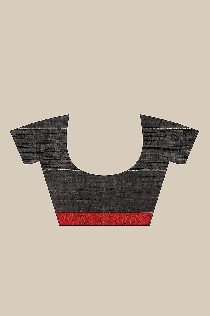 Black & Red Embroidered Festive Saree by Aditri at Pernia's Pop Up Shop