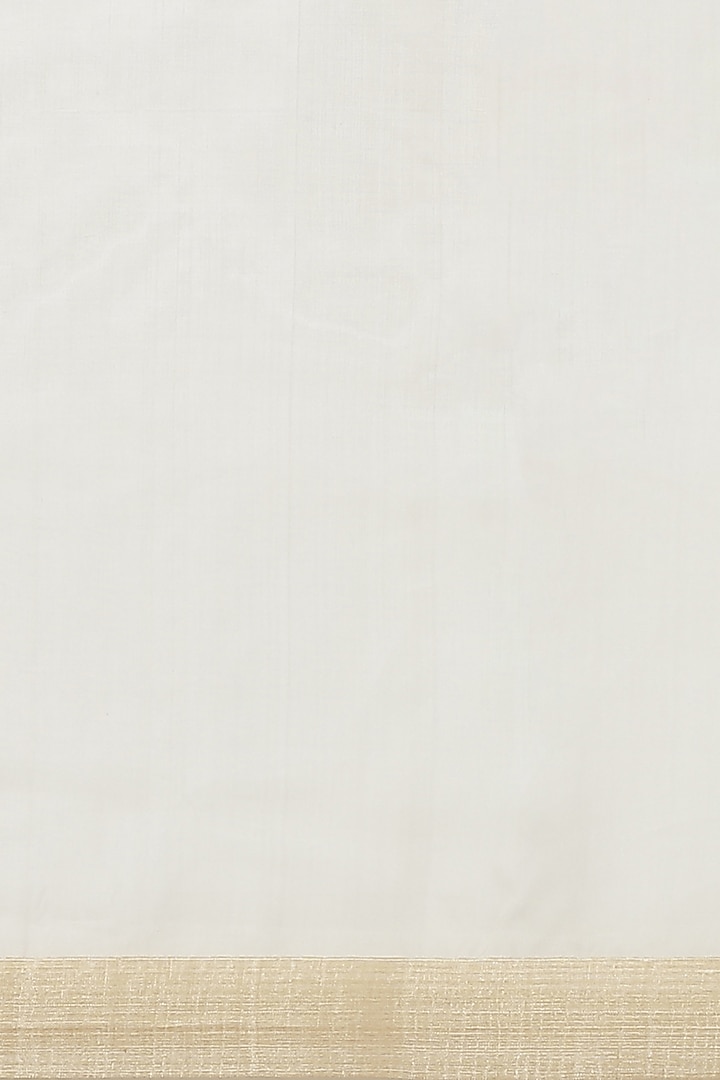 White Zari Embroidered Party Wear Saree by Aditri at Pernia's Pop Up Shop