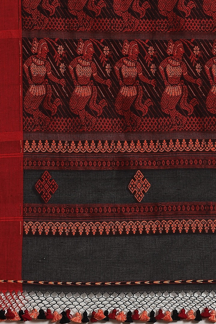 Black Baluchari Embroidered Festive Saree by Aditri at Pernia's Pop Up Shop