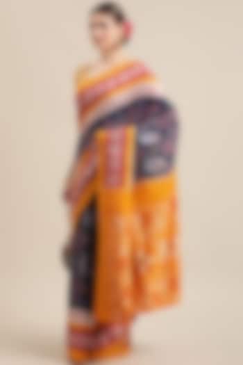 Multi-Colored Pure Cotton Ikkat Printed Handloom Saree by Aditri