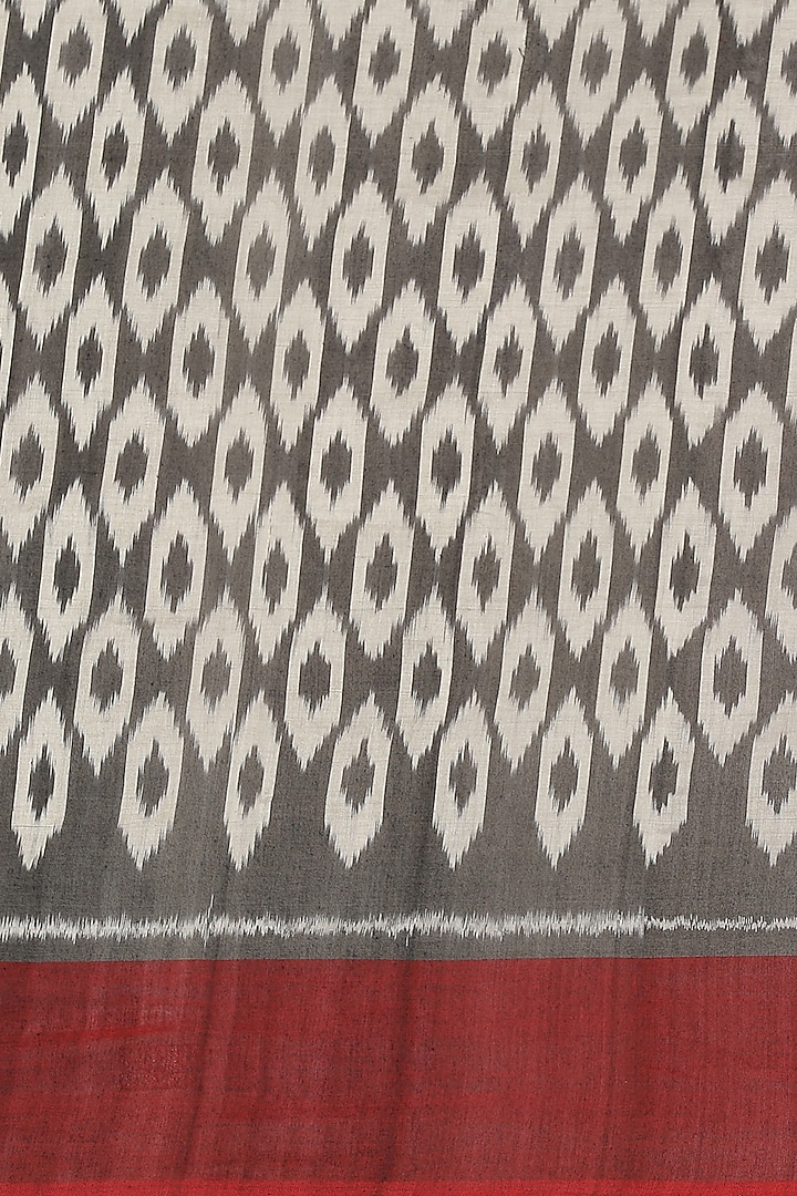 Multi-Colored Cotton Ikat Printed Handloom Festive Saree by Aditri at Pernia's Pop Up Shop