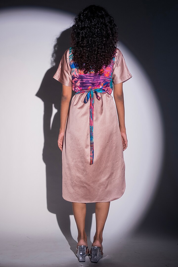 Champagne Twill Jacket Shift Summer Dress by Advait at Pernia's Pop Up Shop