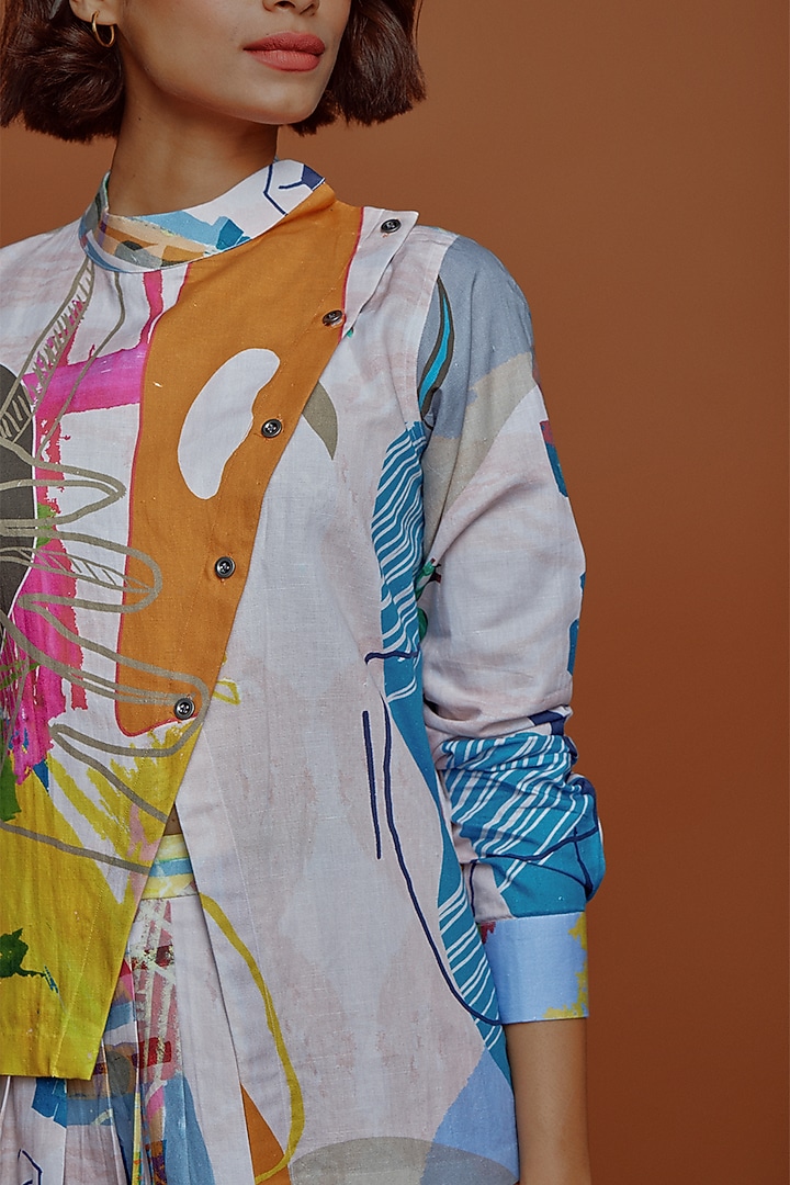 Multi-Colored Hemp Shirt by Advait at Pernia's Pop Up Shop