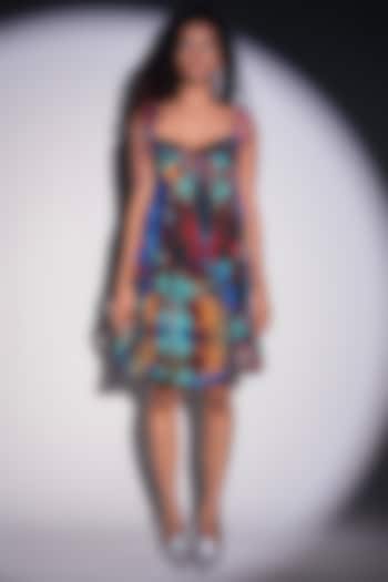 Multi-Colored Georgette Summer Dress by Advait at Pernia's Pop Up Shop