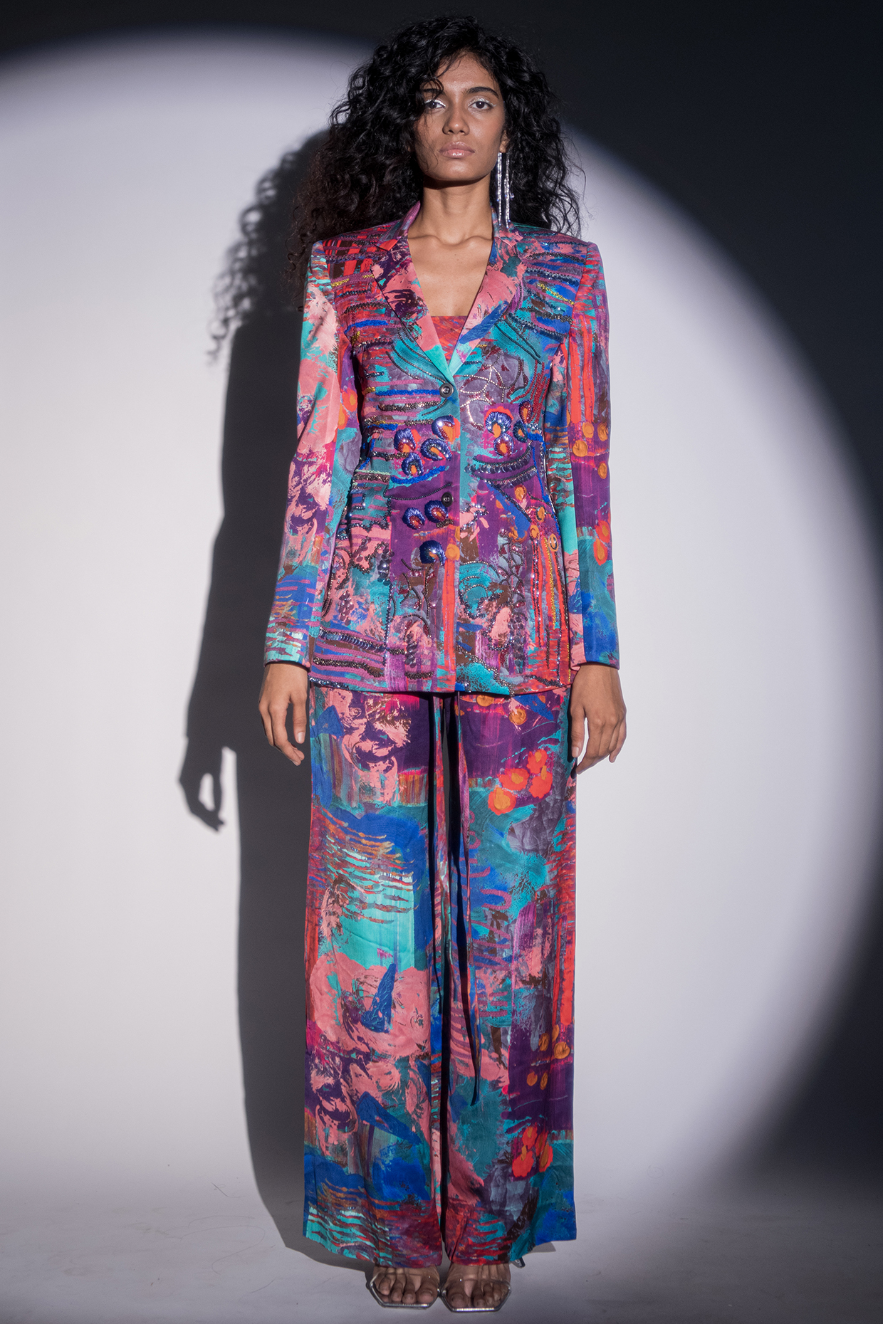 Multi-Colored Mushroom Twill Trousers by Advait at Pernia's Pop Up Shop