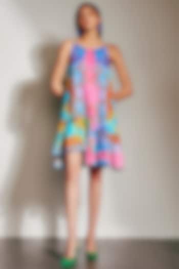 Multi-Colored Ruched Dress by Advait