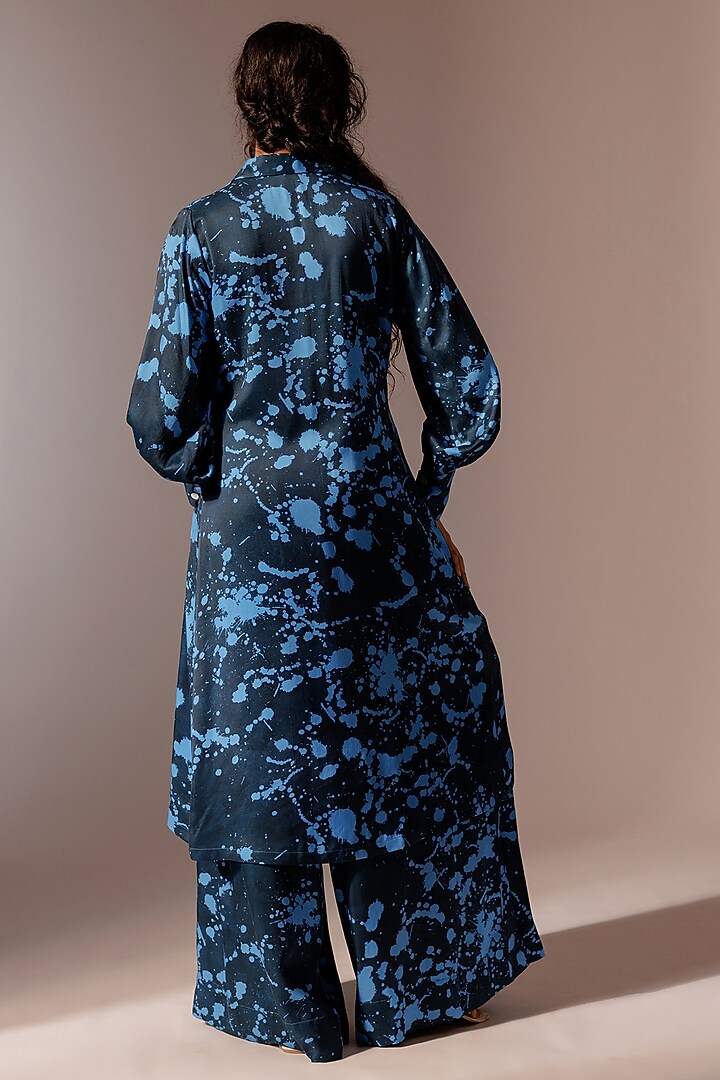 Multi-Colored Satin Twill Printed Co-Ord Set by Advait at Pernia's Pop Up Shop