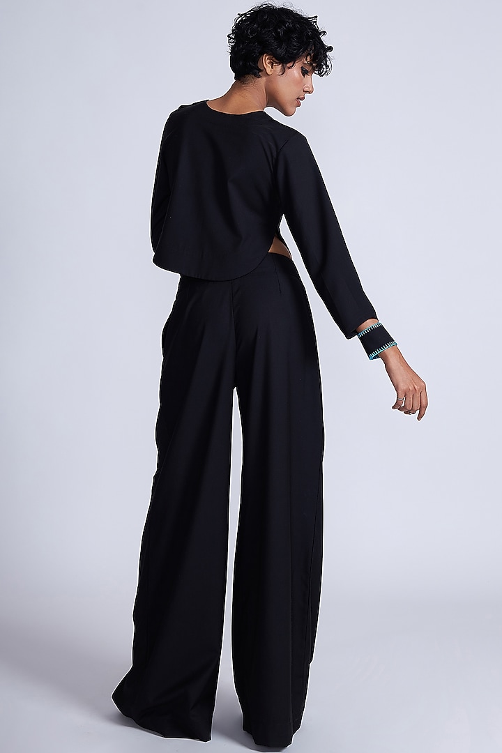 Black Suiting Co-Ord Set by Advait at Pernia's Pop Up Shop