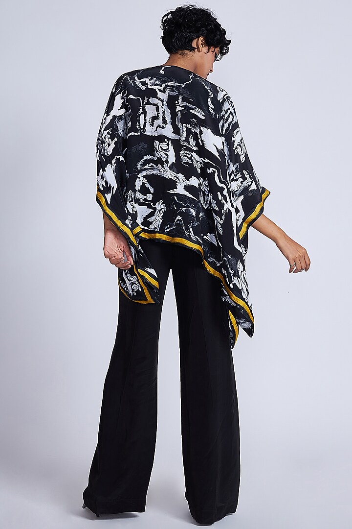 Black & White Crepe Co-Ord Set by Advait at Pernia's Pop Up Shop