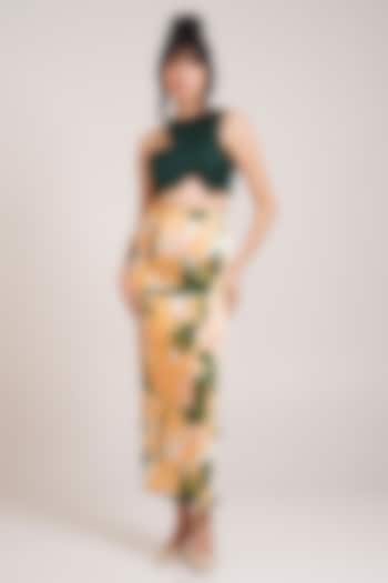 Multi-Colored Cotton Satin Printed Skirt Set by Advait at Pernia's Pop Up Shop