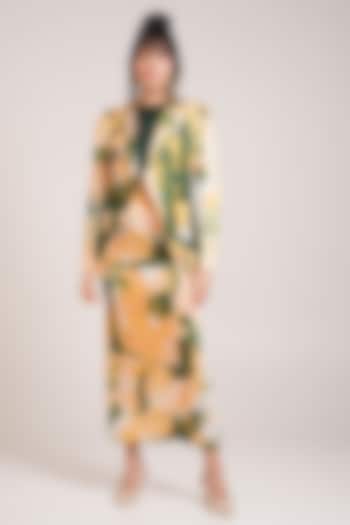 Multi-Colored Cotton Satin Printed Skirt Set by Advait at Pernia's Pop Up Shop