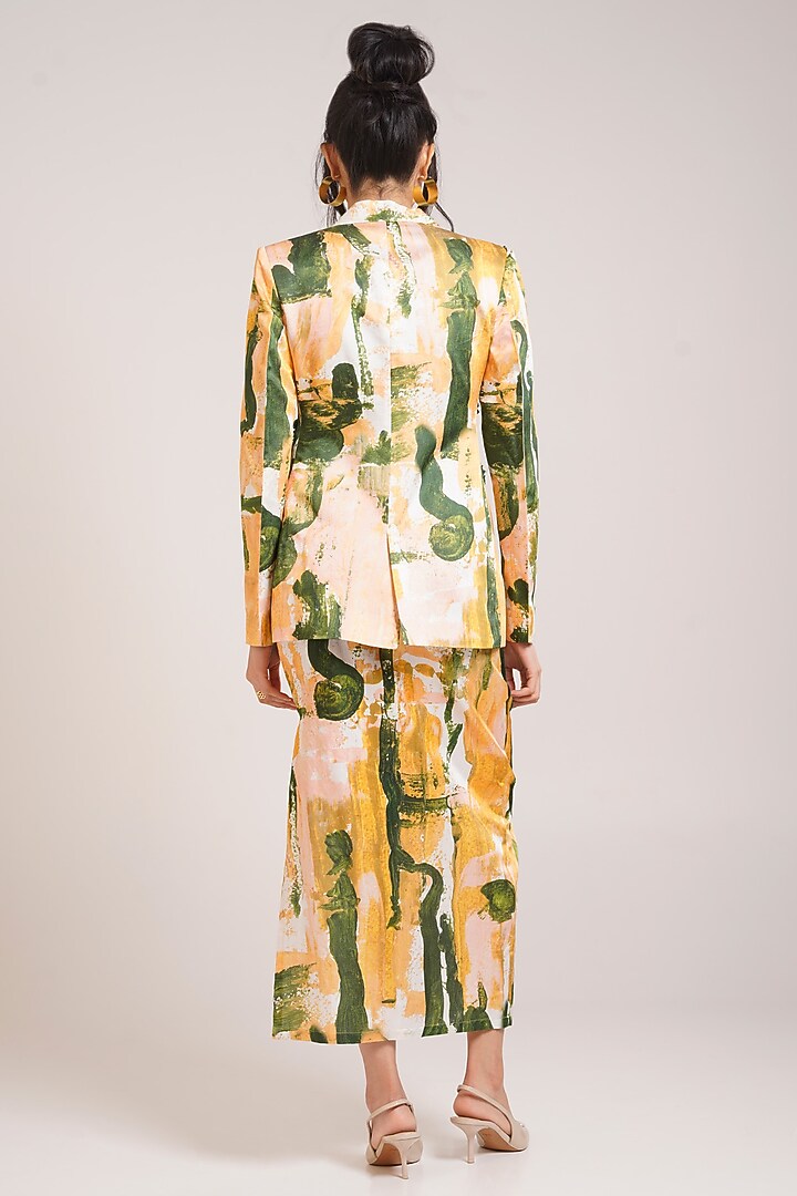 Multi-Colored Cotton Satin Printed Skirt Set by Advait at Pernia's Pop Up Shop