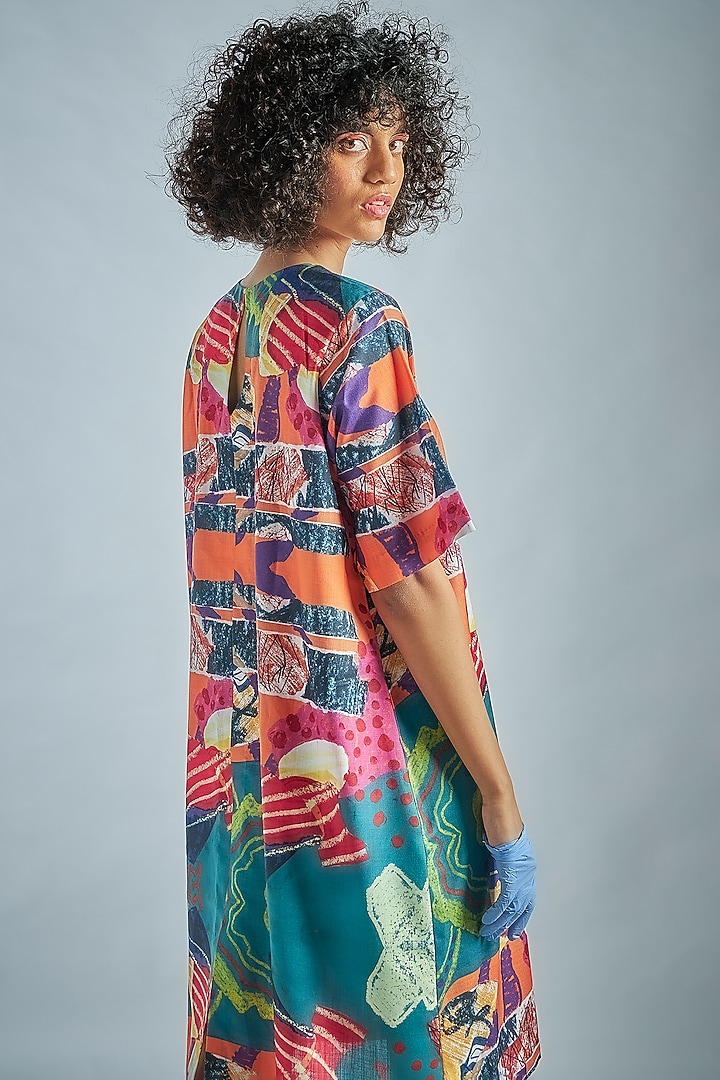 Orange Straight Cut Shift Summer Dress by Advait at Pernia's Pop Up Shop