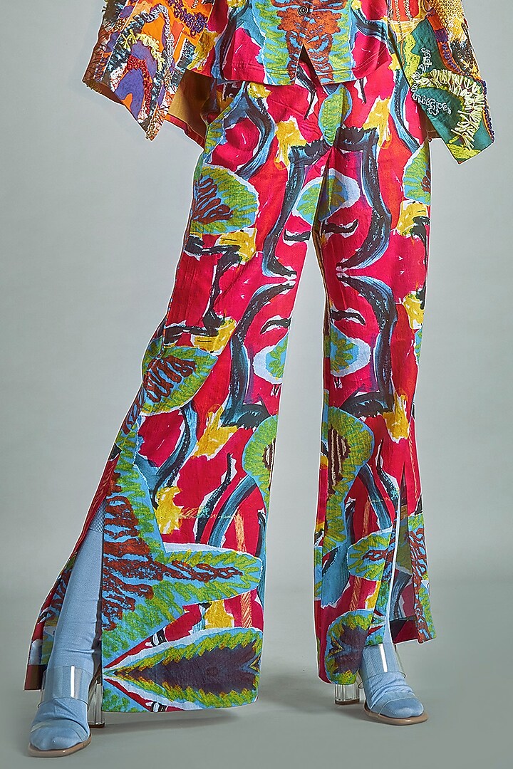 Pink Wide Legged Pants by Advait at Pernia's Pop Up Shop