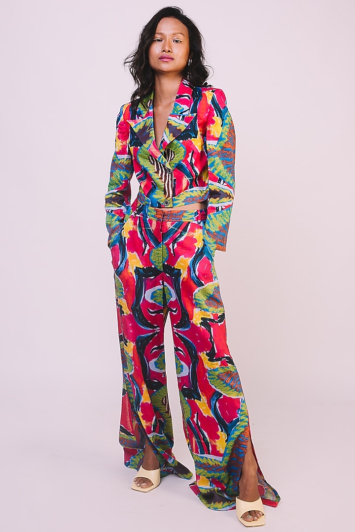 Multi Colored Digital Printed Jacket by Advait