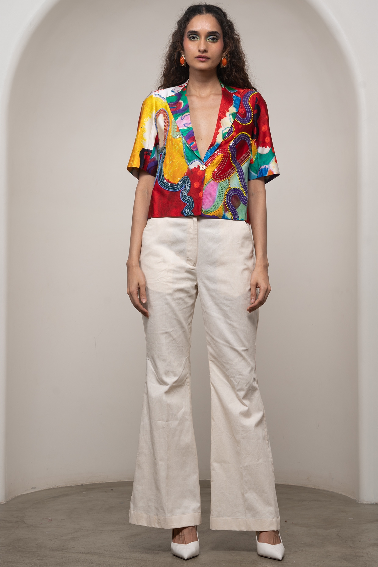 Advait Multi-Colored Cotton Printed Jacket Set