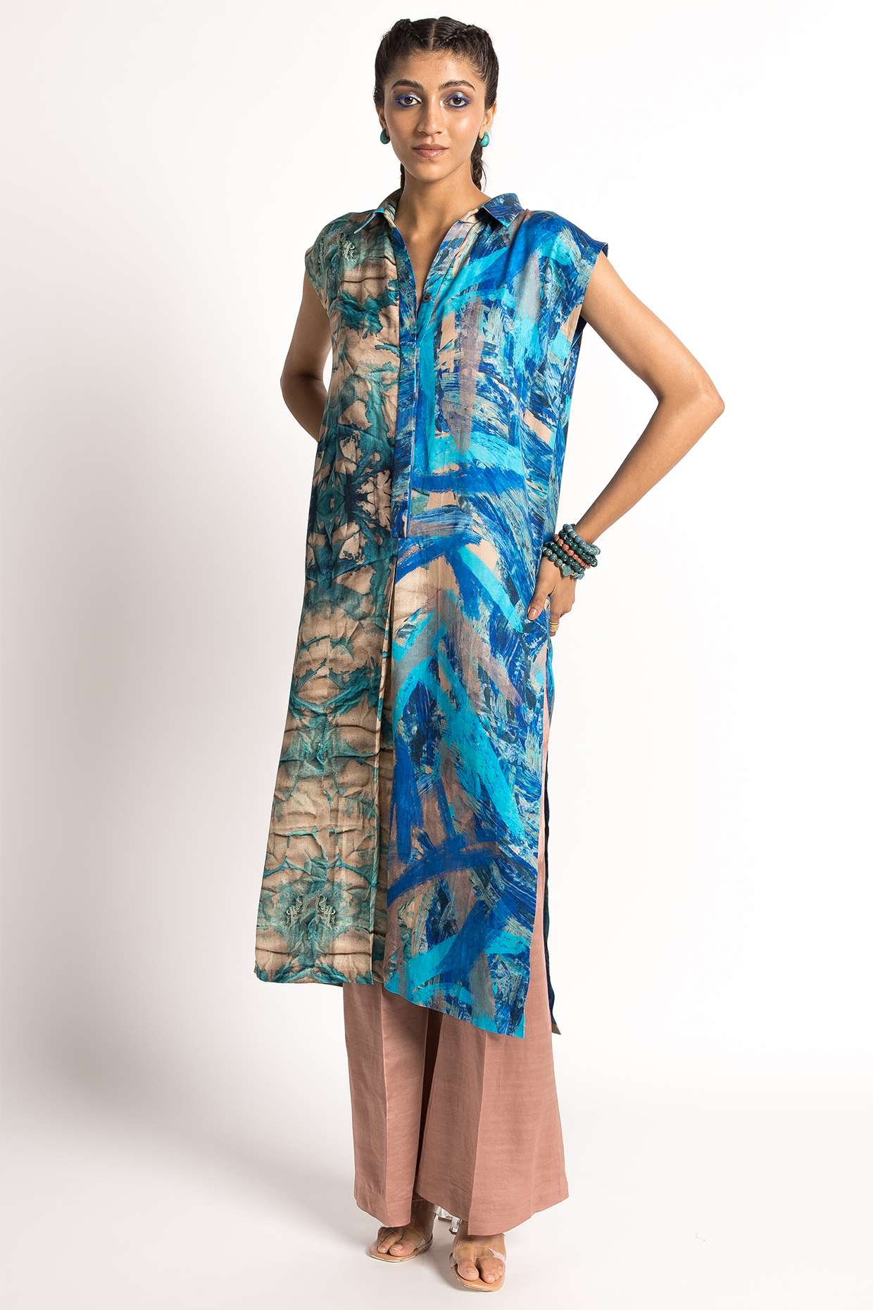 Quartz Satin Twill Co-Ord Set by Advait at Pernia's Pop Up Shop