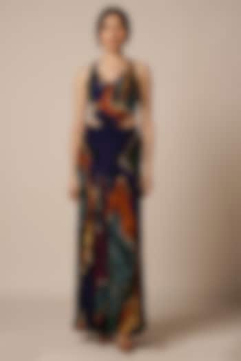 Multi-Colored Natural Crepe Gathered Skirt Set by Advait at Pernia's Pop Up Shop