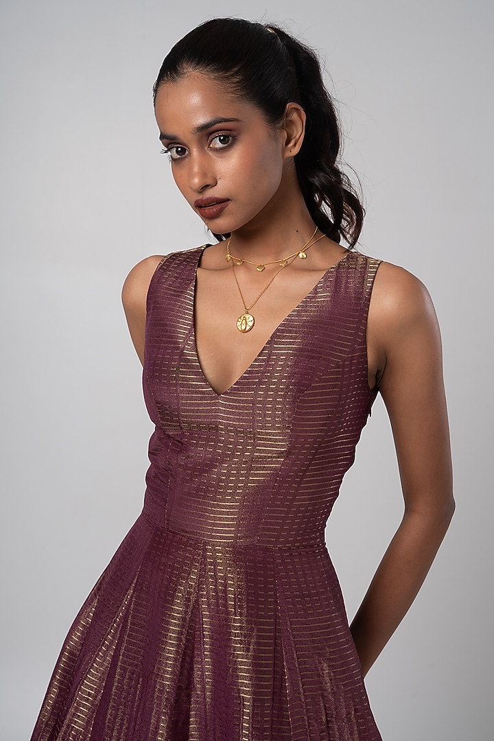 Multi-Colored Habutai Midi Summer Dress by Advait at Pernia's Pop Up Shop