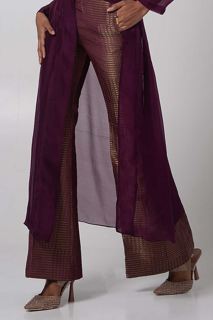 Multi-Colored Organza Tissue & Jacquard Co-Ord Set by Advait at Pernia's Pop Up Shop